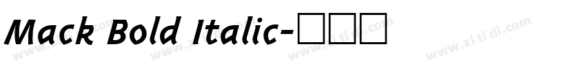 Mack Bold Italic字体转换